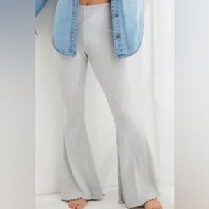 Aerie Gray Flare Pants